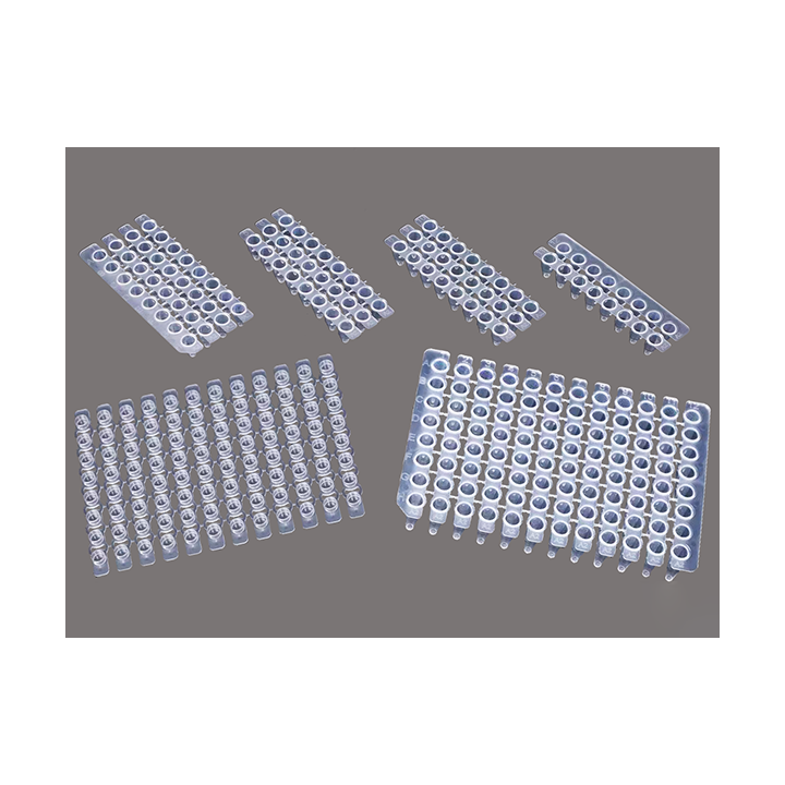 PCR plate, 96 wells, 200 μl, PP, natural color, non-chimney type, no skirt, tear-off, includes tear-off seal cap, sterile, free 
