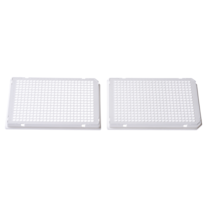 PCR plate, 384 wells, 40 μl, PP, clear, non-chimney type, wide skirt, sterile, DNase and RNase-free.