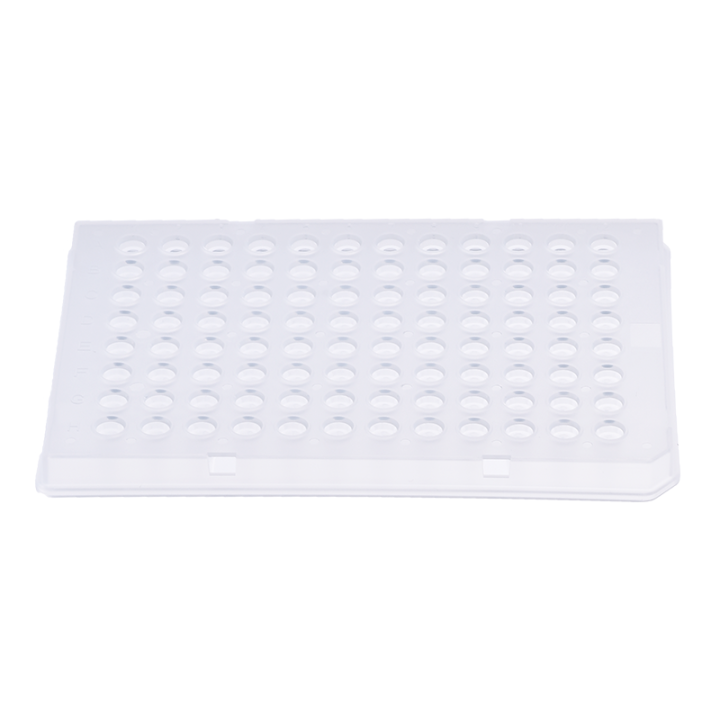Real-time PCR plate, 96 wells, 100 μl, PP, clear, half-skirted, sterile, DNase and RNase-free.